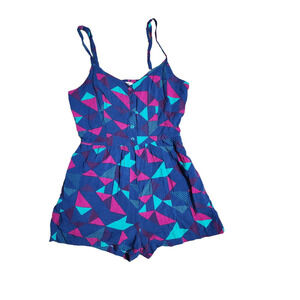 I love H81 romper jumpsuit blue , green sz S